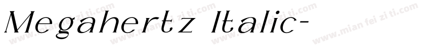Megahertz Italic字体转换